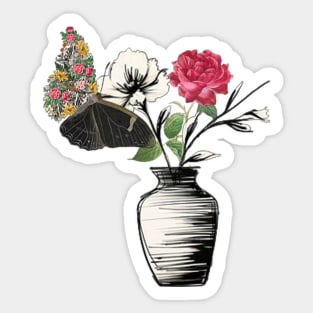 butterfly flower Sticker